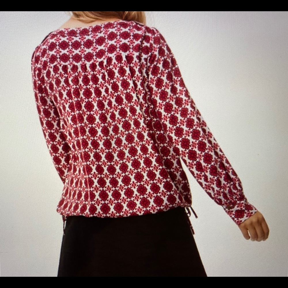 Loft Floral Tie Hem Blouse XXL - Picture 8 of 8